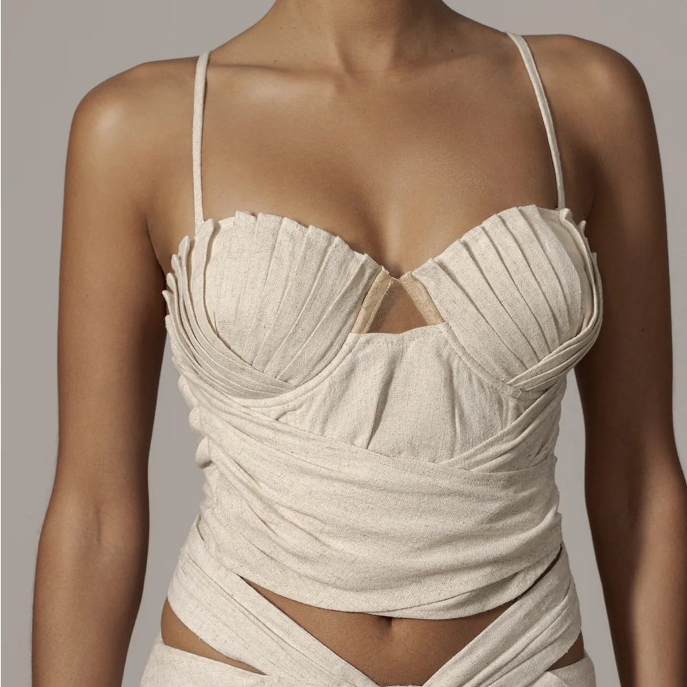 J Lux Natural Arielle Bustier Top